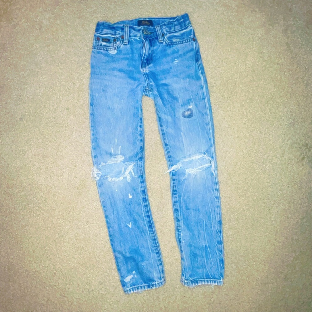 Boys Ralph Lauren Polo Sullivan Slim Distressed Jeans size 8